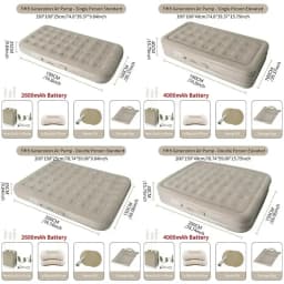 New Air Mattress Built-in Pump Self-inflating Mat Cushion Outdoor Tent Inflatable Bed Double Sleeping Pad for Camping or Indoor