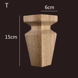 8-25cm High Quality Wooden Furniture Legs for Cabinets Sofas Unfinished Bun Feet for Ottoman TV Stand Loveseat Dresser Foot