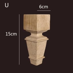 8-25cm High Quality Wooden Furniture Legs for Cabinets Sofas Unfinished Bun Feet for Ottoman TV Stand Loveseat Dresser Foot