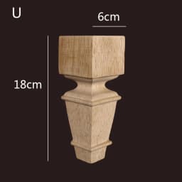 8-25cm High Quality Wooden Furniture Legs for Cabinets Sofas Unfinished Bun Feet for Ottoman TV Stand Loveseat Dresser Foot