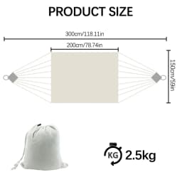 Hammock Hammock Outdoor Swing Anti-Rollover Indoor Home Outdoor Camping Dormitory Adult Double Canvas White Hammock
