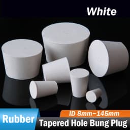 1~5pcs Rubber Stopper Bottle Tapered Hole Bung Plug Lab Test Tube Sealing Plugs -Various Sizes