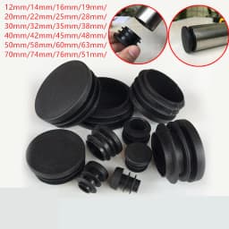 Tube Pipe Inserts Plug Bung Insert Stopper For Chair Leg Pipe tapon tubo redondo Black Round Plastic Blanking End Cap