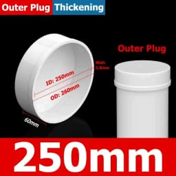 1-10pcs 20/25/32/40/50/60/75/89/110/140/160/165/200/250/315/400mm PVC Pipe Plug Cap Tube Cover White Drainage Pipe protect cover