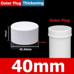 1-10pcs 20/25/32/40/50/60/75/89/110/140/160/165/200/250/315/400mm PVC Pipe Plug Cap Tube Cover White Drainage Pipe protect cover