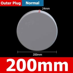 1-10pcs 20/25/32/40/50/60/75/89/110/140/160/165/200/250/315/400mm PVC Pipe Plug Cap Tube Cover White Drainage Pipe protect cover