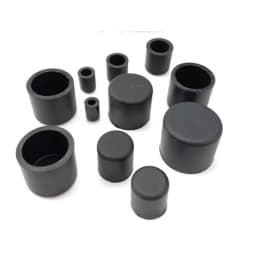 Black Silicone Rubber Round Caps 3-68.5mm Round Pipe Insertion Plug Dust Seal Protection Gaskets Pipe End Cover