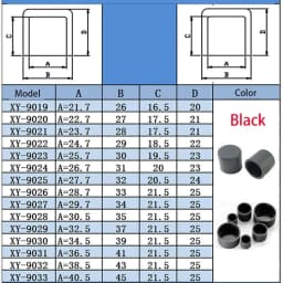 Black Silicone Rubber Round Caps 3-68.5mm Round Pipe Insertion Plug Dust Seal Protection Gaskets Pipe End Cover