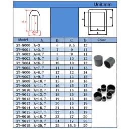 Black Silicone Rubber Round Caps 3-68.5mm Round Pipe Insertion Plug Dust Seal Protection Gaskets Pipe End Cover