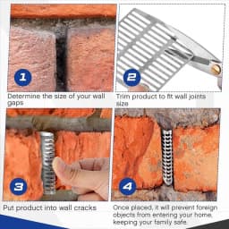 A26F-Stainless Steel For Wall Weep Hole Covers 20 Pcs 2.75" X 2.8" Inserts For Bricks Stops And Keeps Out