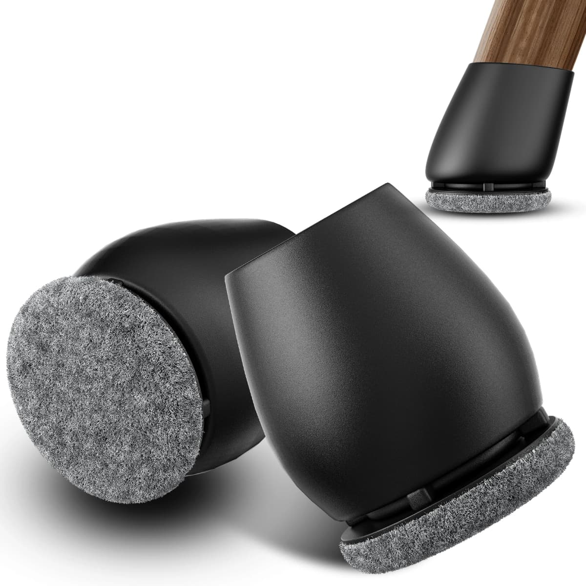 8PCS Chair Leg Protectors Foot Cover Diagonal Gray with Thick Wrap Felt Pads Silicone Furniture Table Feet Protect Floors