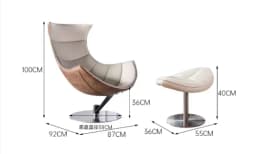 #High Quality Indoor/Outdoor Home and Hotel Lounger Chair Wood and Leather Fabric with Living Room Seating Accent