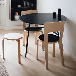 Nordic artek flat solid wood medieval home backrest dining chair Modern minimalist online celebrity ins wind designer chair