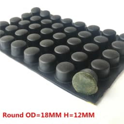 Rubber Anti-shock Self-Adhesive Heightening Anti-Slip Pads Seal Gasket 18X20mm Round Foot Pad Shock Absorber Feet Pad