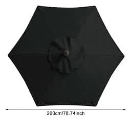 6 Bones Parasol Umbrella Surface Without Stand 2m Parasol Replaceable Cloth Waterproof UV Protection for Outdoor Beach Garden