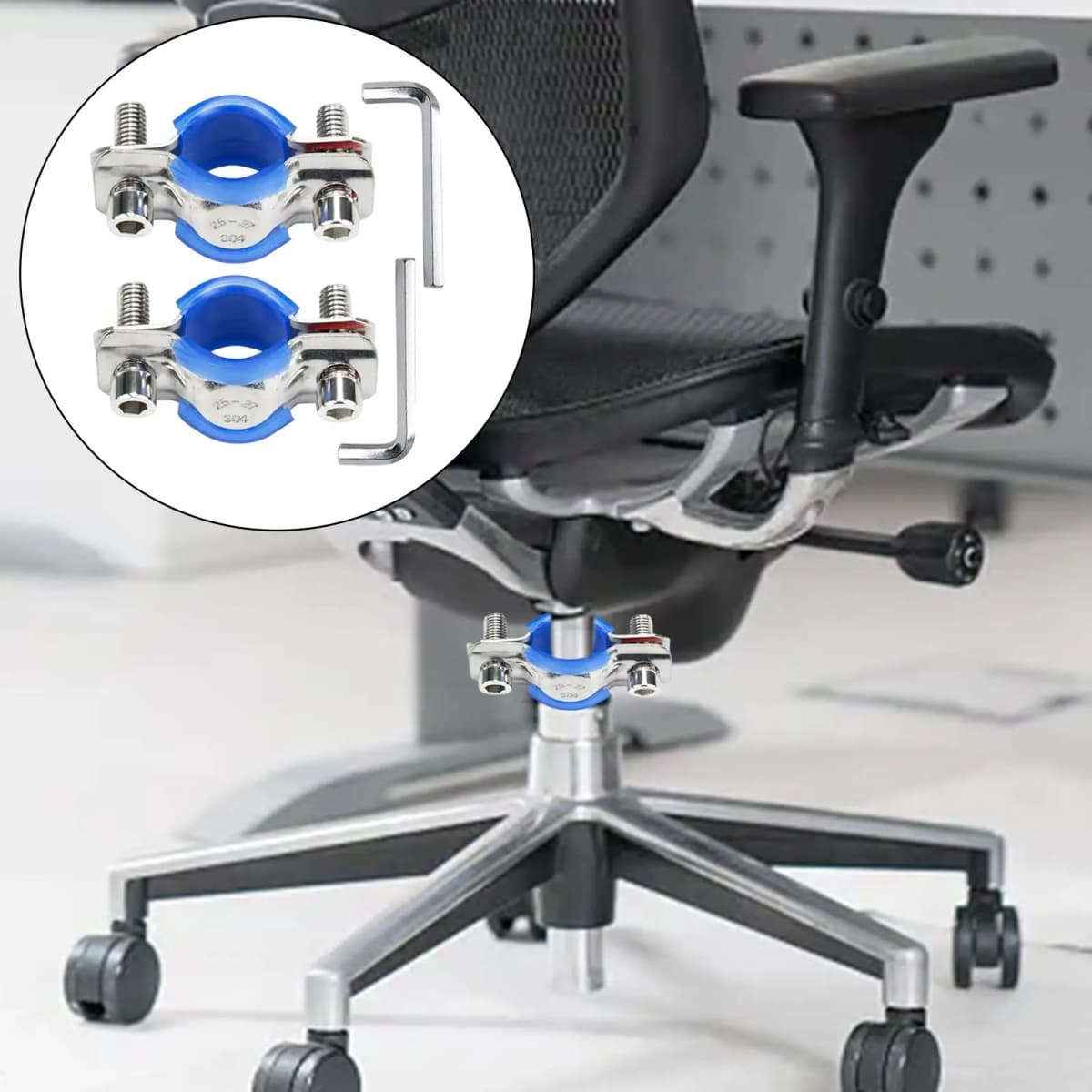 2x Office Chair Sinking Stopper 25-27mm Sinking Office Chair Repair Set