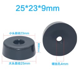 Large Furniture Legs Feet Chair Floor Protector Cushion Black Rubber Damping Pad Non-slip Table Instrument Chair Pads