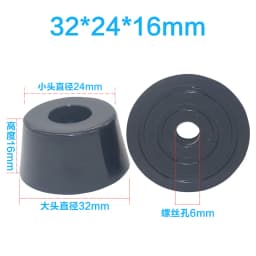 Large Furniture Legs Feet Chair Floor Protector Cushion Black Rubber Damping Pad Non-slip Table Instrument Chair Pads