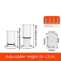 New Stainless Steel Replacement Metal Feet Black White Adjustable Furniture Legs for Cabinet Sofa Cupboard Furniture Hardware