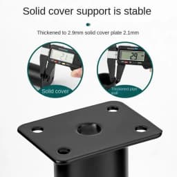 New Stainless Steel Replacement Metal Feet Black White Adjustable Furniture Legs for Cabinet Sofa Cupboard Furniture Hardware