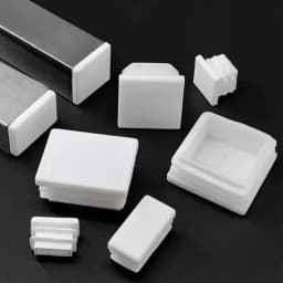 16PC Plastic White pipe plug Square Rectangle Blanking End Caps Tube Pipe Inserts Bung Anti-slip Chair Leg Caps Floor Protection