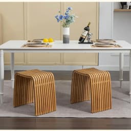Simple Bamboo Living Room Dining Stool Furniture Modern Home Casual Shoe Changing Stool Strong and Durable Dressing Chair