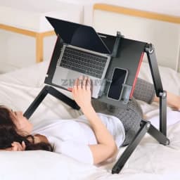 Lying Flat on The Bed, Laptop Desk, Foldable Tablet Stand, Adjustable and Movable, Writing Desk for Lying Down Desk Table