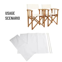 Washable Chair Seat Covers Kit Director Chair Seat Replacement Canvas Cover Accessories For Director Chairs With Round Rod