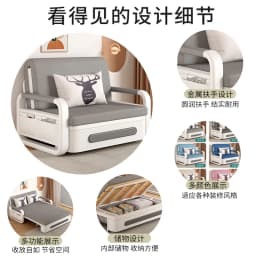 Sofa Bed Folding Dual-purpose 2024 New Single Bed Living Room Multi-functional Modern Simple Small Apartment Retractable Bed