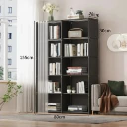 5 6 Layers Dust proof Wardrobe High Capacity Partition Bookshelf Bedroom Open Simple Assembly Storage Cabinet Bedroom Furniture