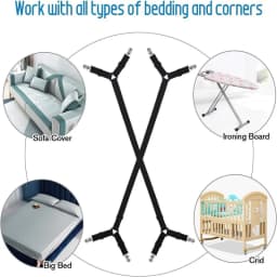 6/4/2pcs Adjustable Bed Sheet Holder Straps Fitted Sheet Sheet Clip Elastic Anti Slip Clip Blankets Quilt Holder Organize Gadget