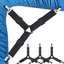 6/4/2pcs Adjustable Bed Sheet Holder Straps Fitted Sheet Sheet Clip Elastic Anti Slip Clip Blankets Quilt Holder Organize Gadget