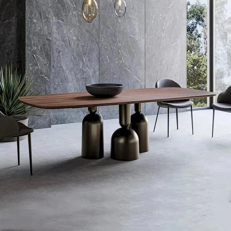 Italian Wooden Dining Table Unique Luxury Modern Restaurant Dining Table Wooden Living Room Mesa Para Comedor Home Furniture