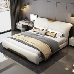 Wedding Nordic Beds Modern Designer Minimalist Massage Design Lazy Bed Light Luxury Fashionable Wood Cama Casal Home Furniture