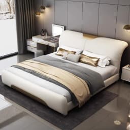 Wedding Nordic Beds Modern Designer Minimalist Massage Design Lazy Bed Light Luxury Fashionable Wood Cama Casal Home Furniture