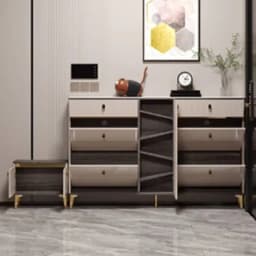 Beutiful Waterproof Shoe Cabinet Stool Design Hotel Organizer Shoe Rack Narrow Space Saving Armoire Chaussures Home Furniture