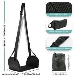 Newest Airplane Foot Hammock Airline Foot Rest With Removable Pad Adjustable Strap Foot Hammock With Menory Foam For Travel
