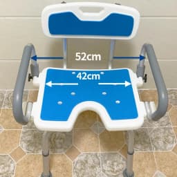 Bathroom Chair for Elderly Mobile Bath Chair Non-slip Mats Adjustable Shower Chair Shower Seat Aluminum Alloy