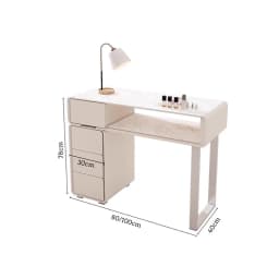 Professional Cream Manicure Table Nordic Glamour Trendy Luxury Nail Table Classic Modern Mesa De Manicura Saloon Furniture