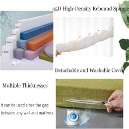 Sofa Armrest Cushions Custom Mattress Gap Filler Gap Bed Extender Pillow Cushion Sofa Pad Memory Foam Mattress Topper