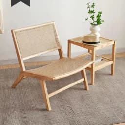 Nordic, Sofa Chair, Solid Wood, Rattan, Recliner Leisure, Chair, Home, Bed and Breakfast Single Lazy, Sofa Balcony, Living Room