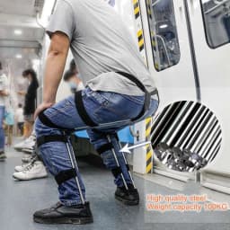 Chairless chair wearable invisible seat artifact exoskeleton chair human wearable chair magic