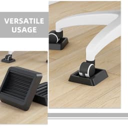 5Pcs Bed Frame Wheel Stoppers Roller Skating Chair Fixing Pad Wheel Caster Wheels Furniture Stopper Tpu Nonslip Office