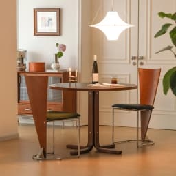 French Retro Solid Wood Dining Chair Home Dining Table Chair Metal Medieval Designer Creative Backrest Chair