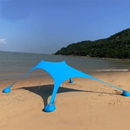 200*210*150CM Family Beach Tent Beach UV Protection Canopy Tent for 3-4 Person Outdoor Camping Wind Resistance Awning
