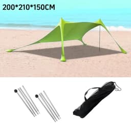 200*210*150CM Family Beach Tent Beach UV Protection Canopy Tent for 3-4 Person Outdoor Camping Wind Resistance Awning