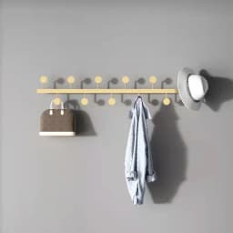 Japanese Style Minimalist Metal 4 Hooks Clothes Hat Rack Wall Hanging Creative Entrance Bedroom Decoration Foyer Hooks Hangers