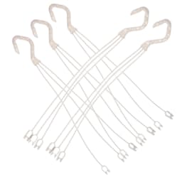 5pcs White Hooks For Baskets Flowerpot Hangers Durable Plant Shelves Garden Accessories Plastic Planter Hooks Outdoor Furniture