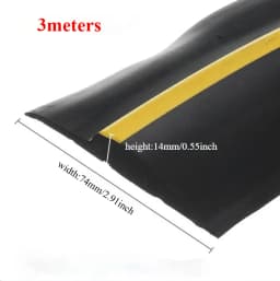 1/2/3 Meters Garage Door Bottom Seal Weather Stripping PVC Rubber Seal Strip Door Bottom Seal Water Noise Seal Bumper Strip