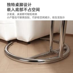 Retro Lift Transparent Tea Table Stainless Steel Internet Celebrity Photo Glass Round Ins Home Sofa Side Table Coffee Table